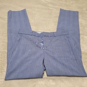 Banana Republic Sz 2 (32) Womens Ryan Dress Pants Slacks Blue Check Plaid Casual